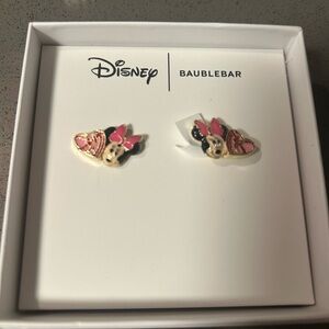 BaubleBar Disney Minnie Mouse Earrings - Pink and Black